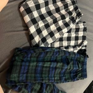 2 pairs of plaid pants